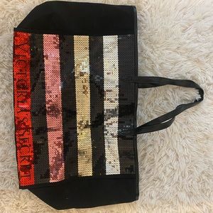 Victoria secret sequin tote